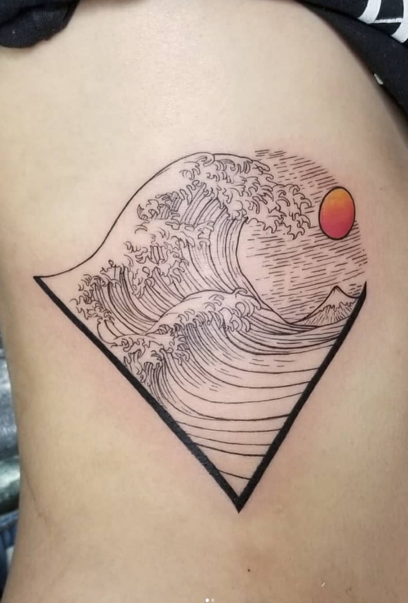 Minimalist fine line tattoo art